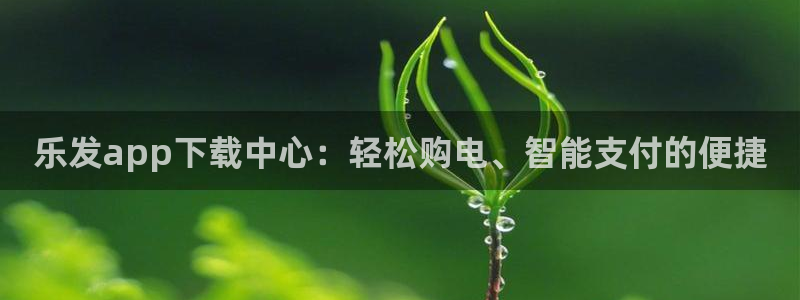 美狮贵宾会app下载：乐发app下载中心：轻松购电、智能支付的便捷