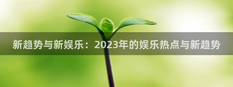 美狮贵宾会哪个游戏好爆：新趋势与新娱乐：2023年的娱乐热点与新趋势