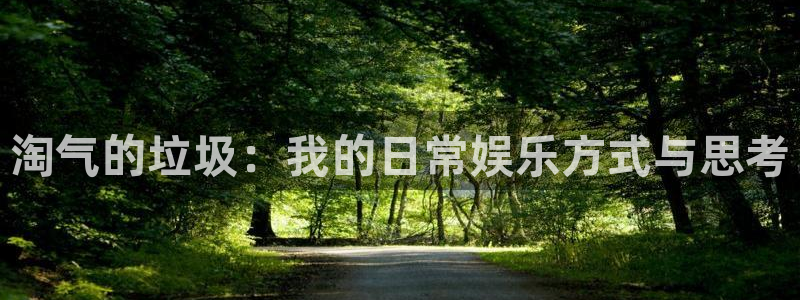 壹号app官方登录入口下载：淘气的垃圾：我的日常娱乐方式与思考